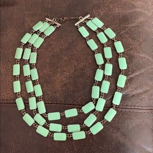 Teal statement necklace